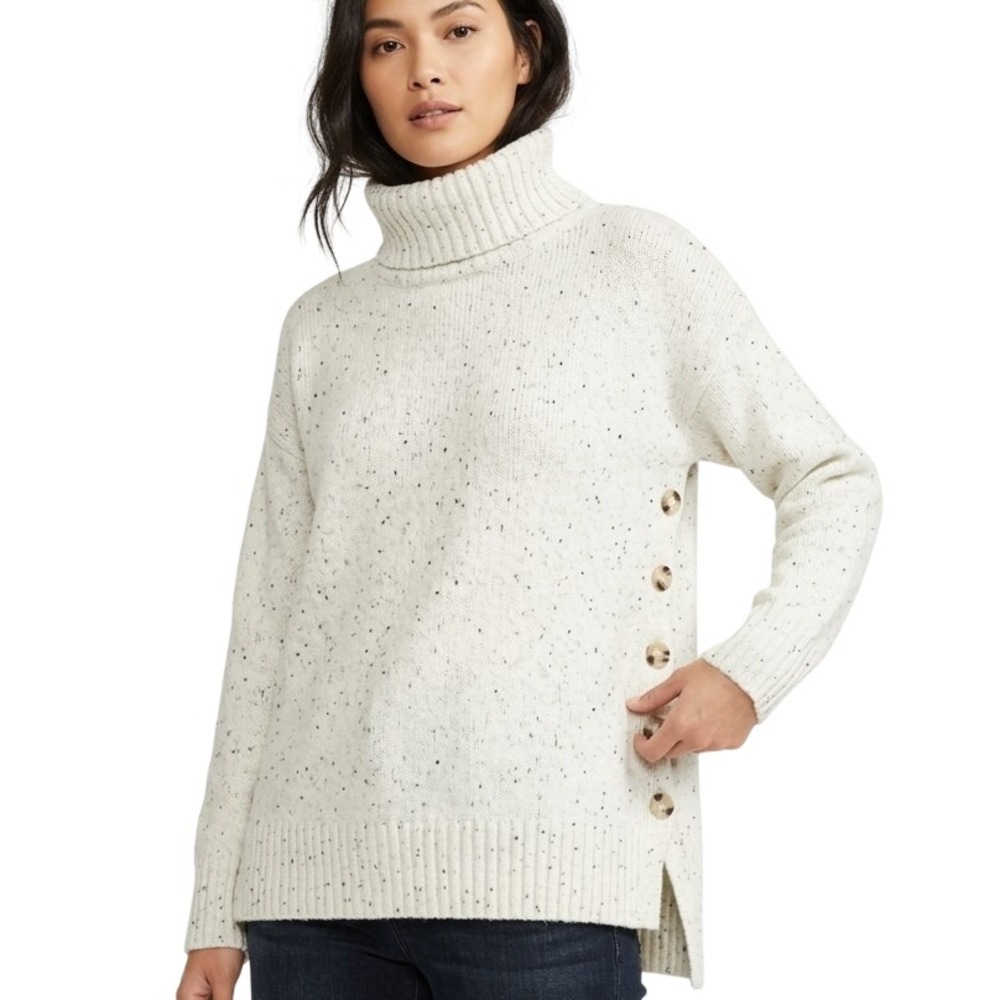 Cynthia Rowley Side Button Turtle Neck Sweater SKUW666